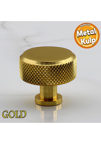 Taç Büyük Düğme Metal Kulp Gold Altın Çekmece Mobilya Mutfak Dolabı Dolap Kulpu Kulbu Kulpları