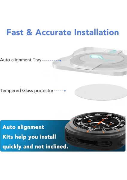 Samsung Galaxy Watch 7 Ultra 47MM Kolay Uygulama Aparatlı Cam Ekran Koruyucu modelleri