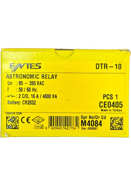 Dtr-10 16A Astronomik Zaman Rölesi