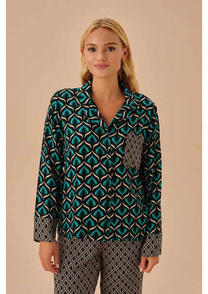Cat Eye Maskülen Pijama Takımı