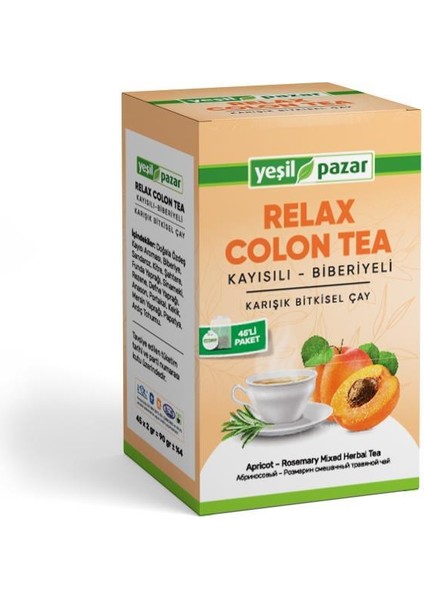 Kayısılı Biberiyeli Relax Colon Tea 45 Poşet Çay
