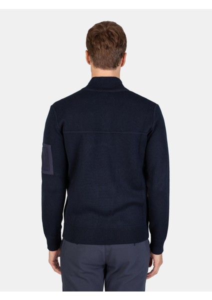 Erkek Regular Fıt Triko Hırka-Lacivert fiyatları