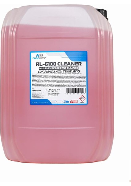 RL-6100 Cleaner Çok Amaçlı Hızlı Temizleyici 20 Lt