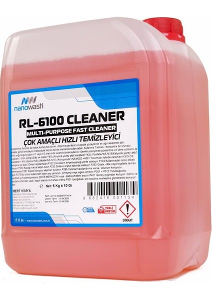 RL-6100 Cleaner Çok Amaçlı Hızlı Temizleyici 5 Lt