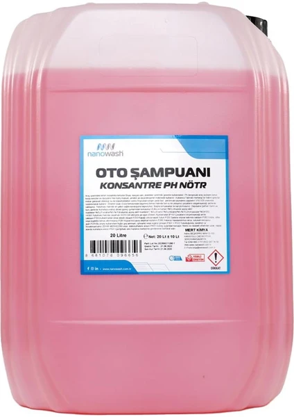 Oto Şampuanı Ph Nötr 20 Lt