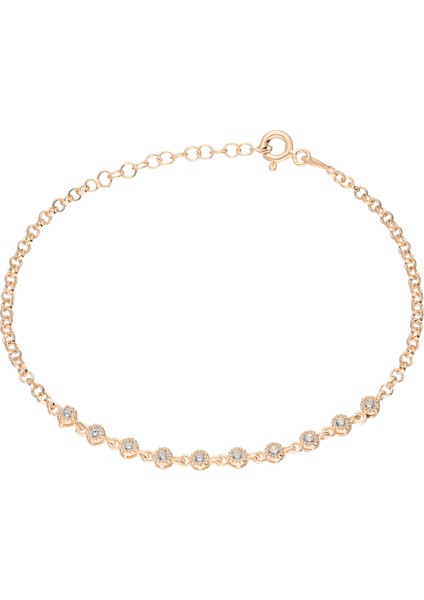 Zirkon Taşlı Bileklik 717008 Rose