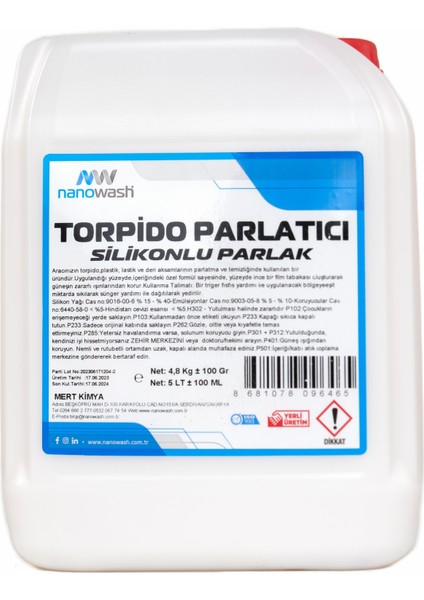 Torpido Parlatıcı Silikonlu Parlak 5 Lt