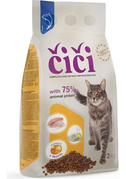 Wıth Fısh 2 kg Yetişkin Kuru Kedi Maması Balıklı