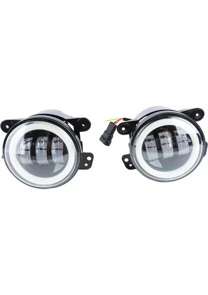 Offroad Sis Lambası Beyaz-Turuncu Angelli Set 4inç / LASS373