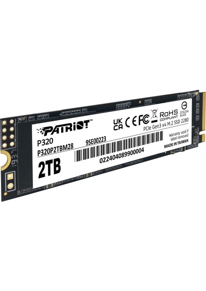 Patriot P320 2tb 3000/2200MB/S Nvme M.2 SSD Disk (P320P2TBM28)