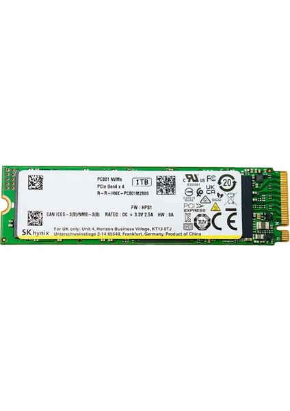 Sk Hynix PC801 1tb 22X80 M.2 Nvme SSD