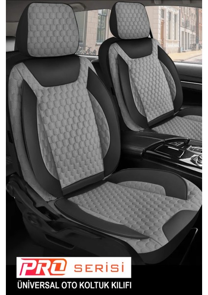 Mazda Rx-8 Uyumlu Tam Set Pro Lüks Oto Koltuk Kılıfı Deri ve Kabartmalı Özel Kumaş Siyah