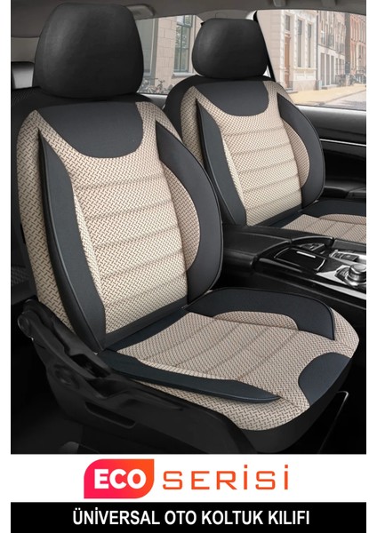 Citroen Ds3 Uyumlu Tam Set Bej Oto Koltuk Kılıfı 5 Koltuk Ön Arka Tam Set Terletmez