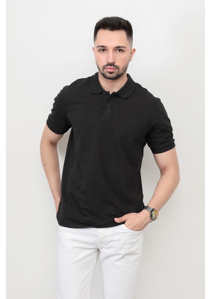 John Borners Erkek Polo Yaka Detaylı Kısa Kol Pike T-Shirt