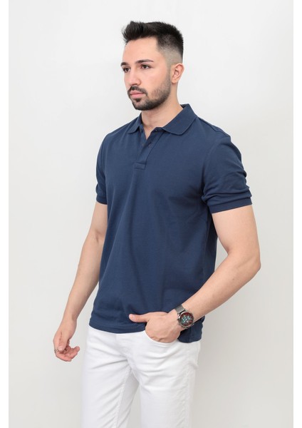 John Borners Erkek Polo Yaka Detaylı Kısa Kol Pike T-Shirt