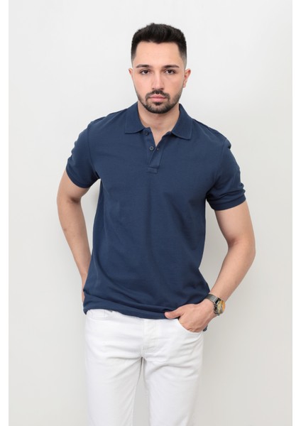 John Borners Erkek Polo Yaka Detaylı Kısa Kol Pike T-Shirt