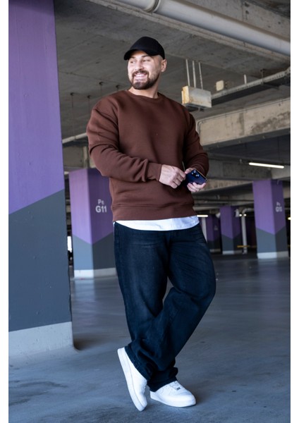 Üç Iplik Şardonlu Oversize Sweatshirt fiyatları