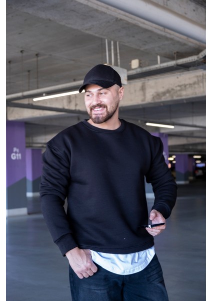 Üç Iplik Şardonlu Oversize Sweatshirt