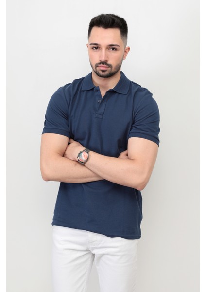 John Borners Erkek Polo Yaka Detaylı Kısa Kol Pike T-Shirt