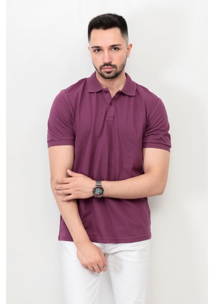 John Borners Erkek Polo Yaka Detaylı Kısa Kol Pike T-Shirt