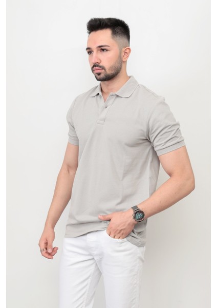 John Borners Erkek Polo Yaka Detaylı Kısa Kol Pike T-Shirt