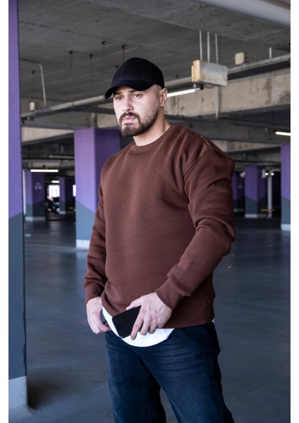 Üç Iplik Şardonlu Oversize Sweatshirt modelleri