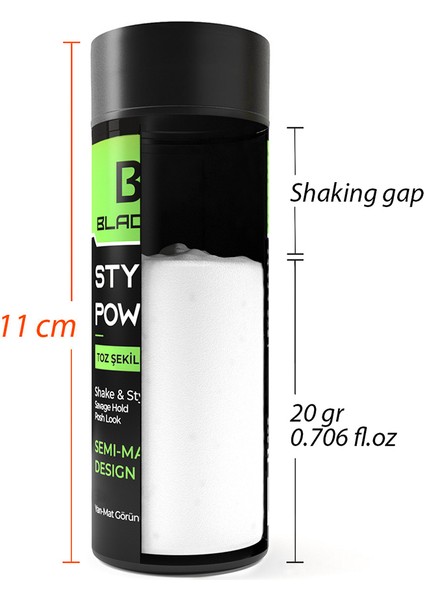 Black&Red Saç Şekillendirici Toz Wax Hacimli Ve Yarı Mat Görünüm - Semi Matte Toz Wax - 20g modelleri