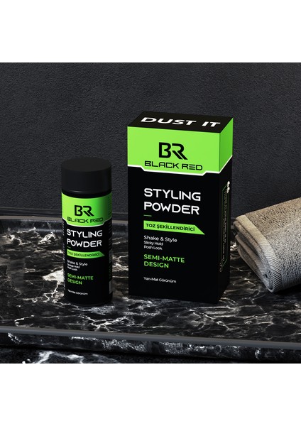 Black&Red Saç Şekillendirici Toz Wax Hacimli Ve Yarı Mat Görünüm - Semi Matte Toz Wax - 20g indirimleri