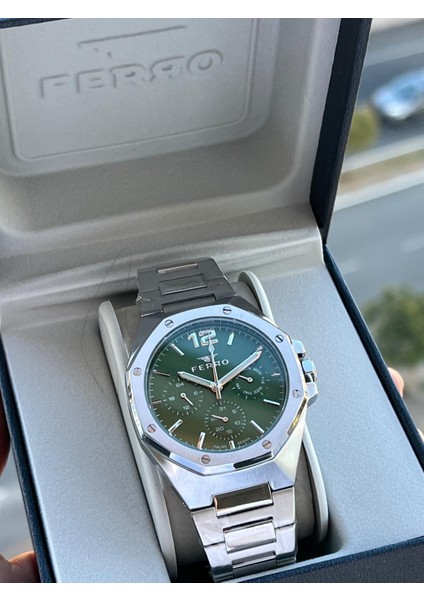 Çelik Kordon Iç Fonksiyonları Aktif Chronograph 30 mt Su Geçirmez Erkek Kol Saati EFM.40127.A6