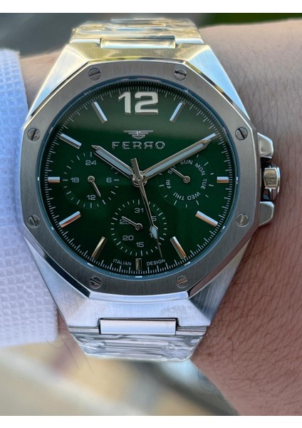 Çelik Kordon Iç Fonksiyonları Aktif Chronograph 30 mt Su Geçirmez Erkek Kol Saati EFM.40127.A6 modelleri