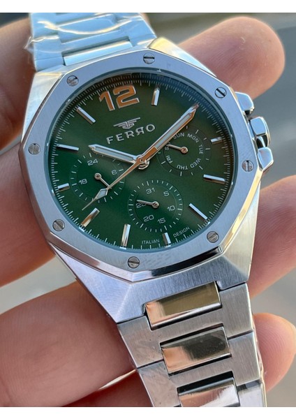Çelik Kordon Iç Fonksiyonları Aktif Chronograph 30 mt Su Geçirmez Erkek Kol Saati EFM.40127.A6 fırsatları