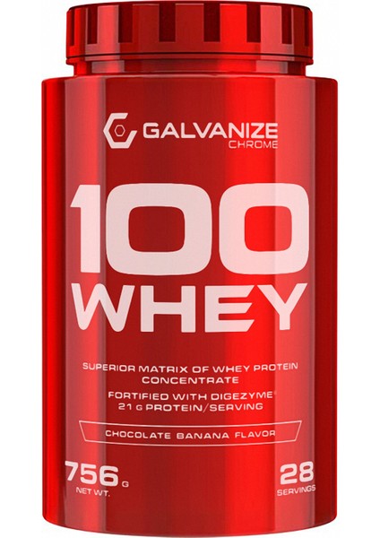 Nutrition 100 Whey Protein 28 Servis Çikolata Muz Aromalı