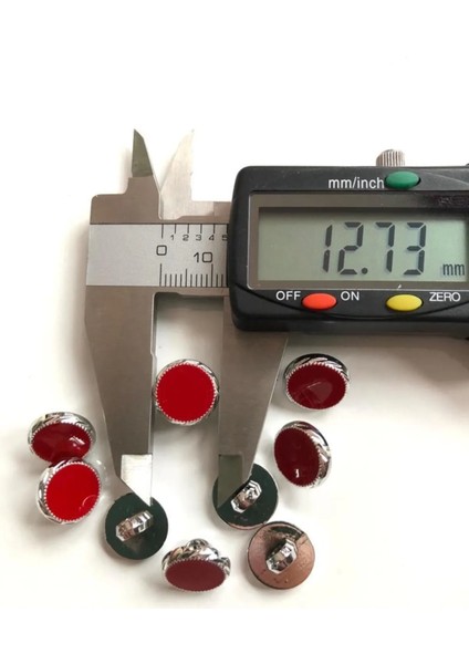 12,5 mm Nikel Ayaklı Kırmızı Mineli Düğme(15 Adet) modelleri