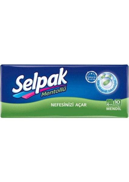 Mentollü Mendil 10 x 10 Paket (100 Adet)