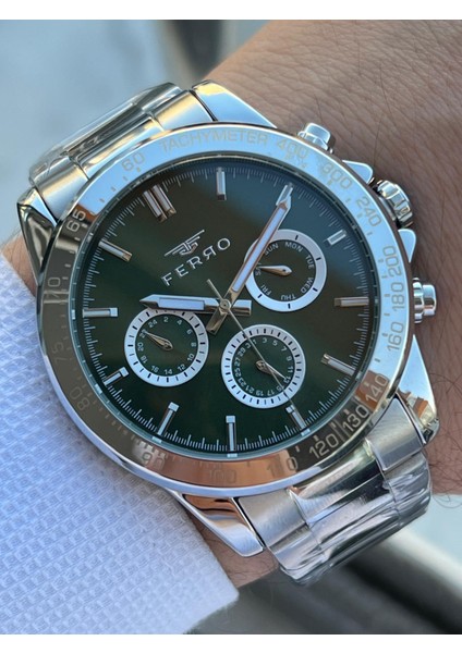 Çelik Kordon Iç Fonksiyonları Aktif Chronograph 30 mt Su Geçirmez Erkek Kol Saati EFM.11458.A6 modelleri