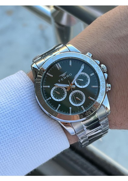 Çelik Kordon Iç Fonksiyonları Aktif Chronograph 30 mt Su Geçirmez Erkek Kol Saati EFM.11458.A6 fırsatları