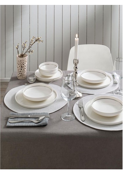 Swan Silver 24 Parça Yemek Takımı