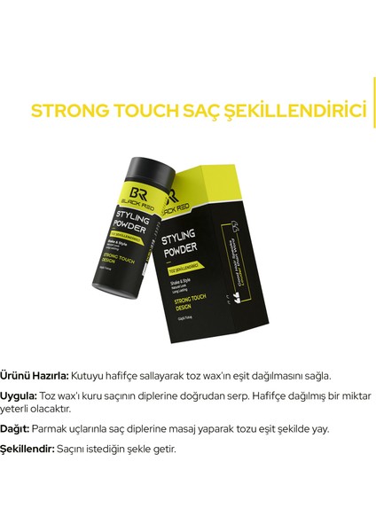 Black&Red Saç Şekillendirici Toz Wax Güçlü Tutuş Ve Doğal Görünüm - Strong Touch Toz Wax - 20g fiyatları