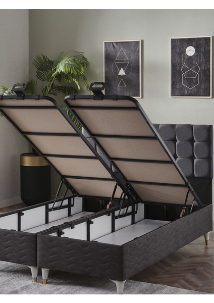 Bengü 150X200 Çift Kişilik Yatak+Baza+Başlık Seti