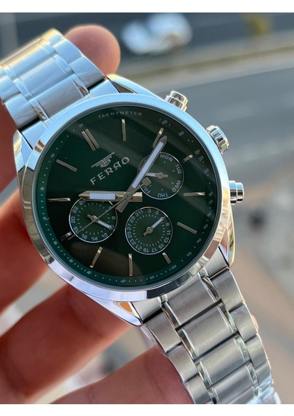 Çelik Kordon Iç Fonksiyonları Aktif Chronograph 30 mt Su Geçirmez Erkek Kol Saati EFM.11463.A6 fırsatları