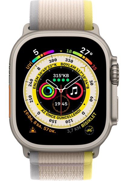 Apple Watch 38-40-41-42-44-45-49 mm Uyumlu Örgü Dokulu Hafif Esnek Kolay Kullanımlı Nano Kumaş Akıllı Saat Kordon