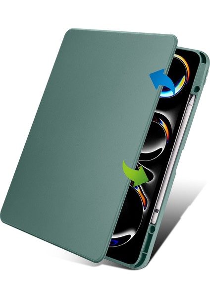 Apple iPad Pro 11 3. 4. Nesil Kılıf Termik Kalem Bölmeli Dönebilen Standlı Kılıf A2435 A2759 A2761-62 A2377-01 A2459-60 indirimleri