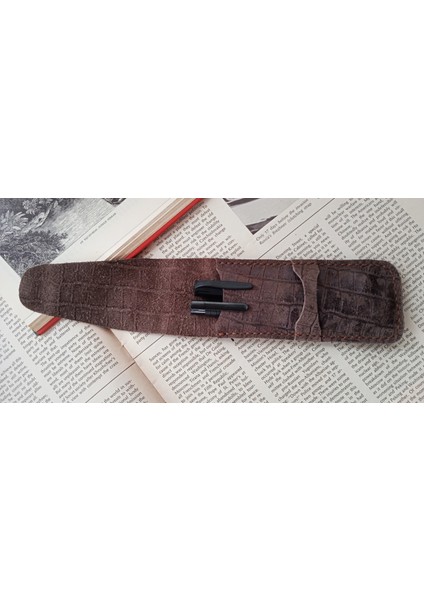 Hakiki Deri El Emeği Özel Kalemleriniz Için Kalemlik Kalem Kutu 27 cm 6 cm RRE12 modelleri