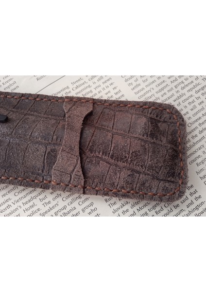 Hakiki Deri El Emeği Özel Kalemleriniz Için Kalemlik Kalem Kutu 27 cm 6 cm RRE12 fırsatları