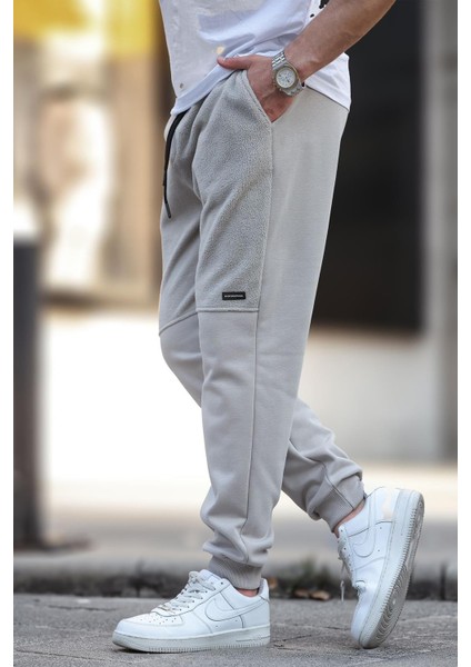 Boyalı Gri Erkek Paçası Lastikli Polar Eşofman Altı 6555 fiyatları