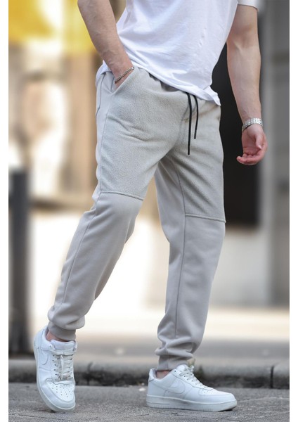 Boyalı Gri Erkek Paçası Lastikli Polar Eşofman Altı 6555 modelleri