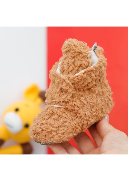 Teddy Bebek Pandufu, Kaydırmaz Taban, Organik Pamuk Astar, Ev Kreş Ayakkabısı, Taba fırsatları