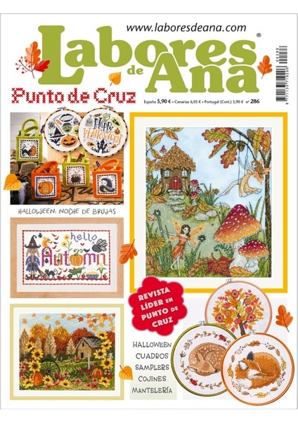 Punto de Cruz Las Labores de Ana Incluye Halloween Nakış Elişi Hobi Dergisi No: 286