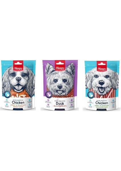 3 Çeşit Karma Köpek Ödülü 100 Gr. x 3 Adet