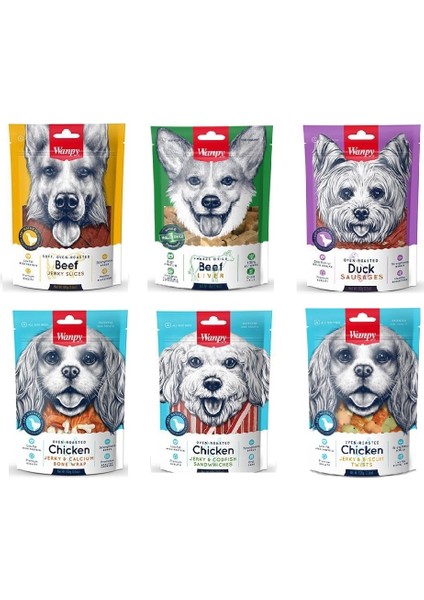 6 Çeşit Karma Köpek Ödülü 100 Gr. x 6 Adet